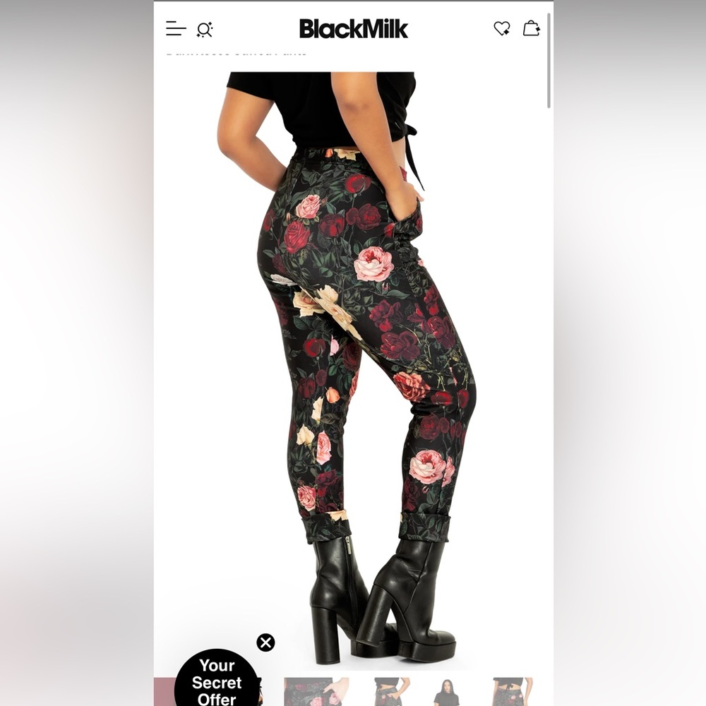 Black Milk cuffed pant, size small - Picture 6 of 7